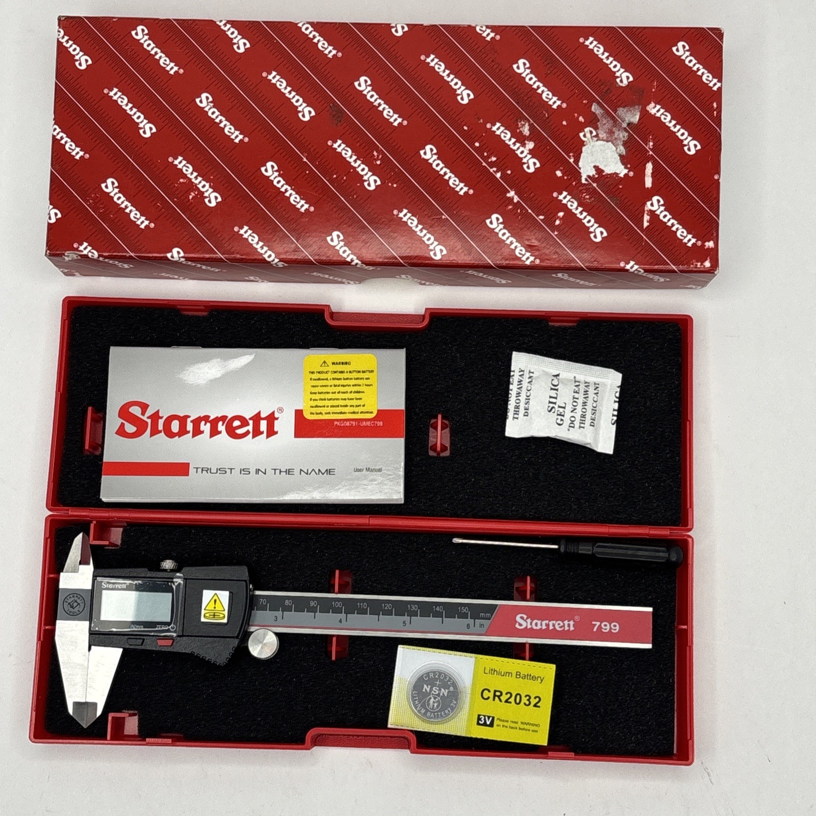 Starrett EC799A-6/150 Electronic Caliper 0-6 Inch Range .0005 Inch Resolution