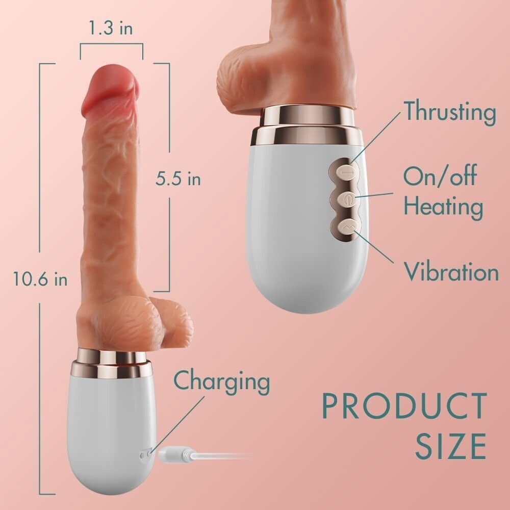 Remote Control Telescopic Dildo Thrusting Vibrator Heating G-Spot Sex Toys Women