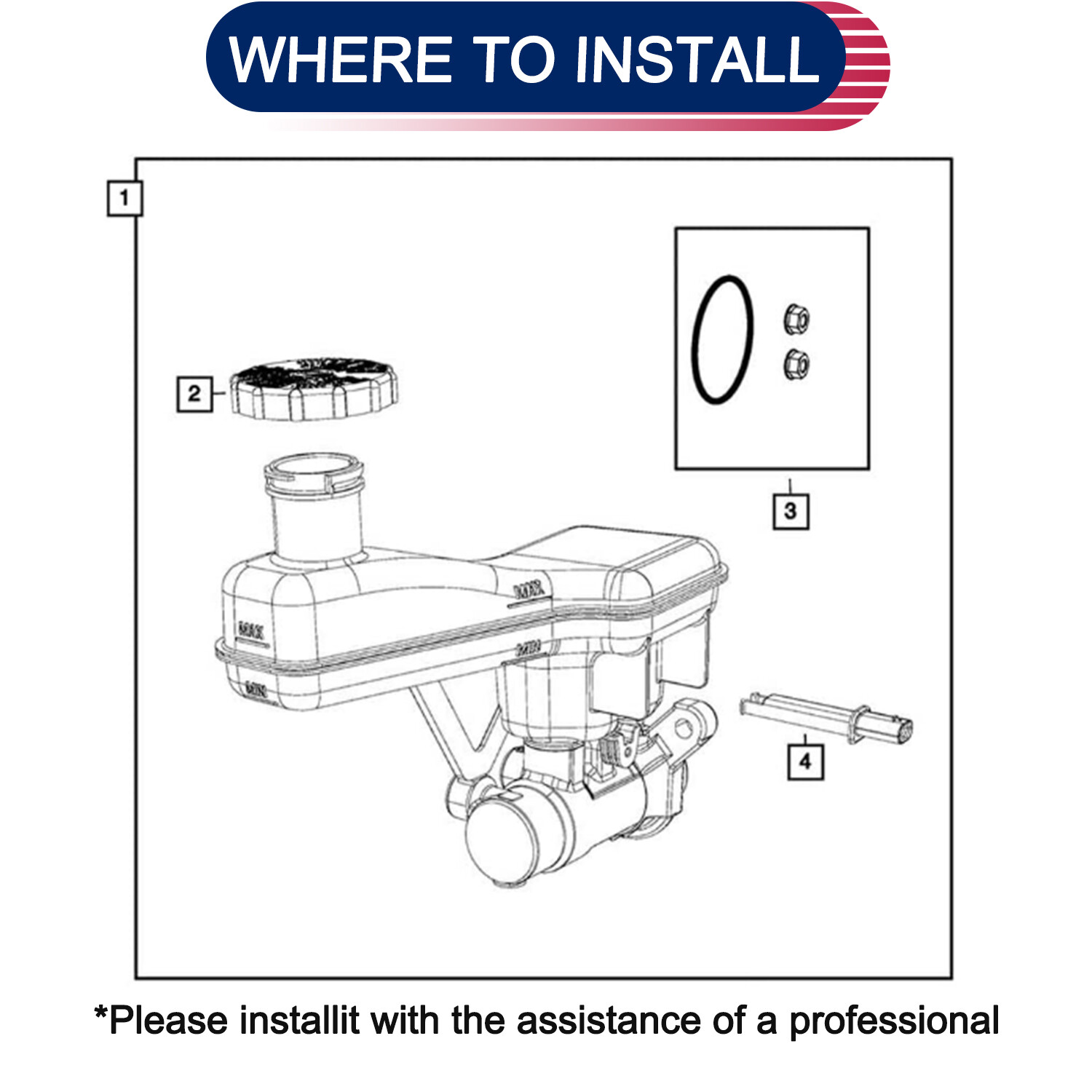 Brake Fluid Bottle Tank Reservoir Cap for 2015-2020 Chrysler 200 Pacifica