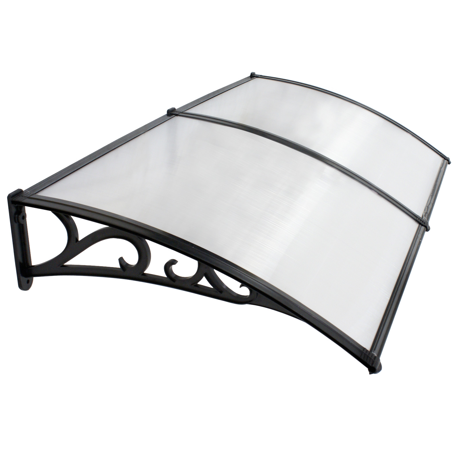 Polycarbonate Front Door 40" x 80" Outdoor Window Awning Patio Cover Canopy