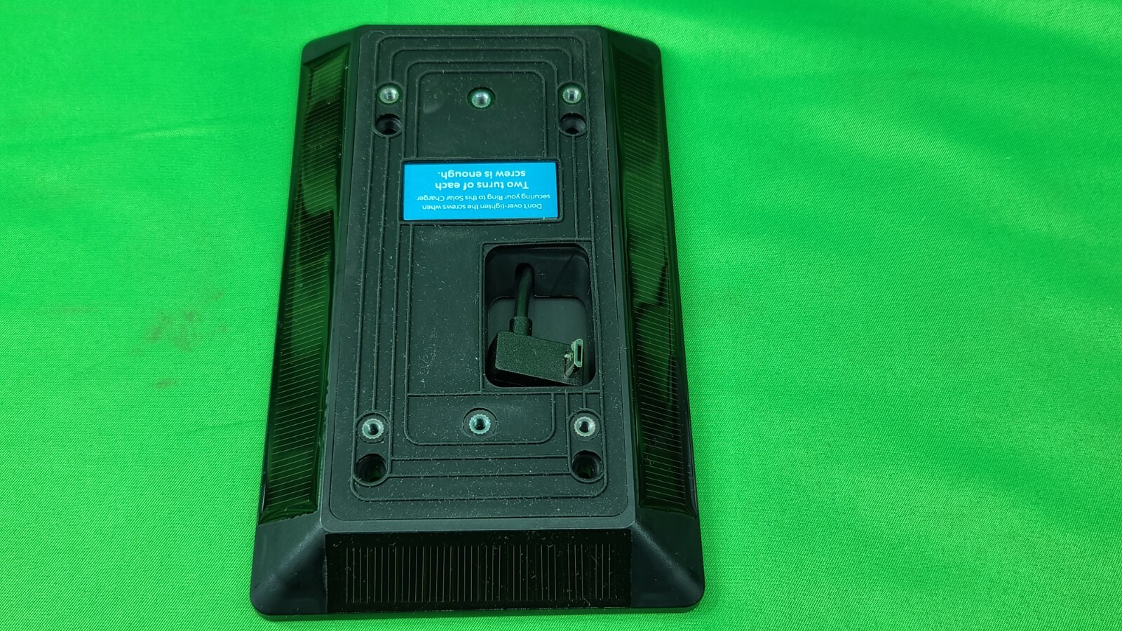 Ring 5AT3S7 Black Solar Charger Ring Battery Video Doorbell Micro USB