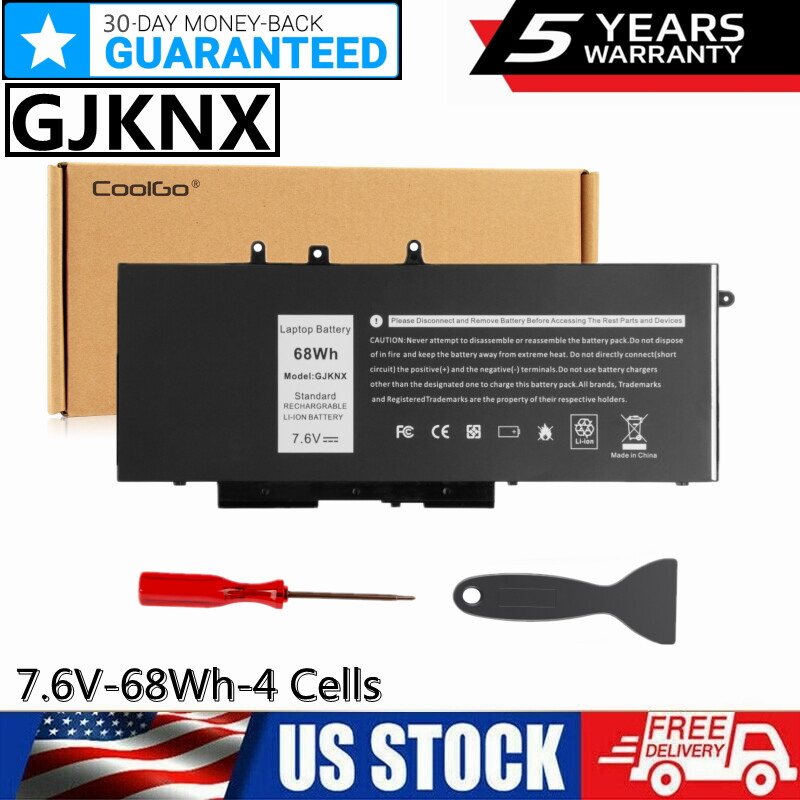 GJKNX Battery for Dell Latitude 5480 5580 5280 5490 5491 5580 5590 / Charger