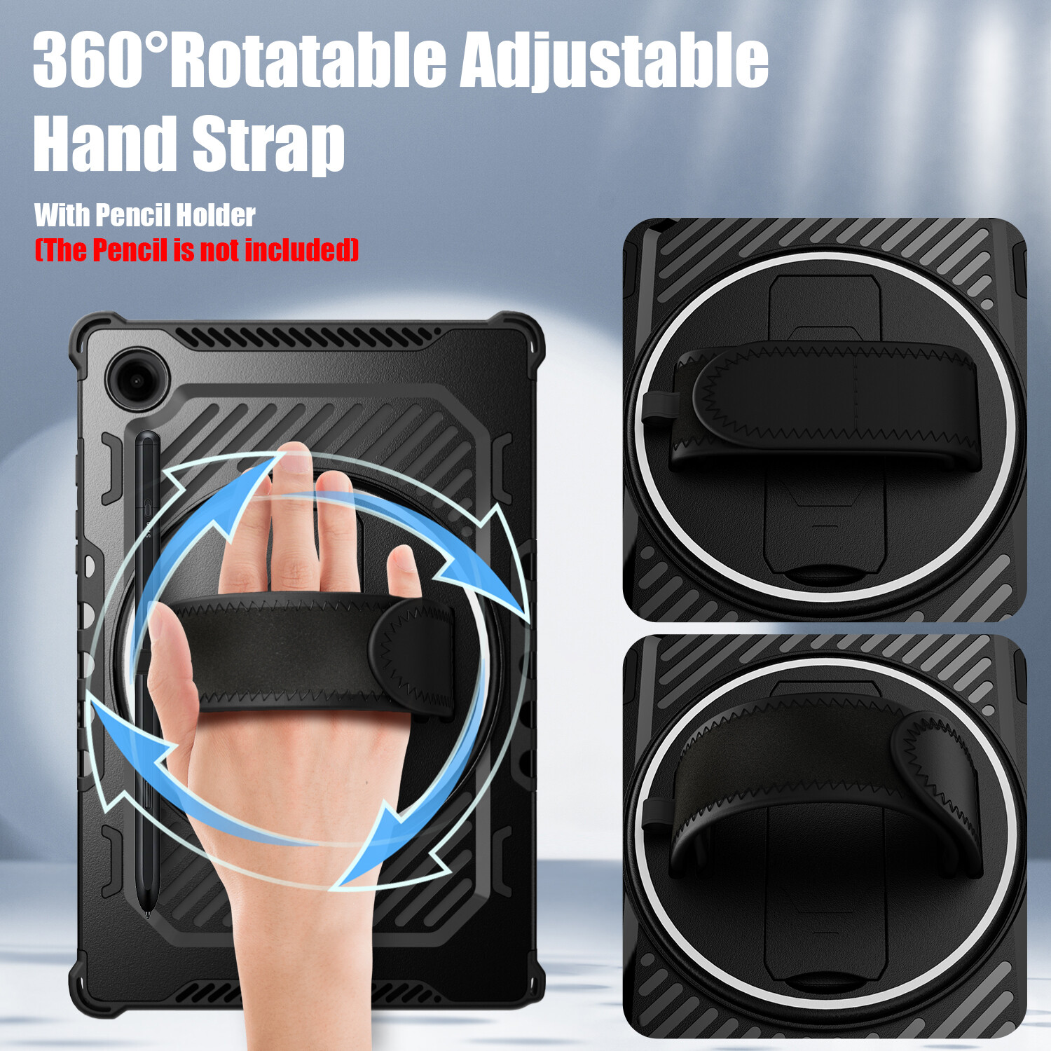 For Samsung Galaxy Tab A11+ 360° Rotatable Tablet Case Cover / Screen Protector