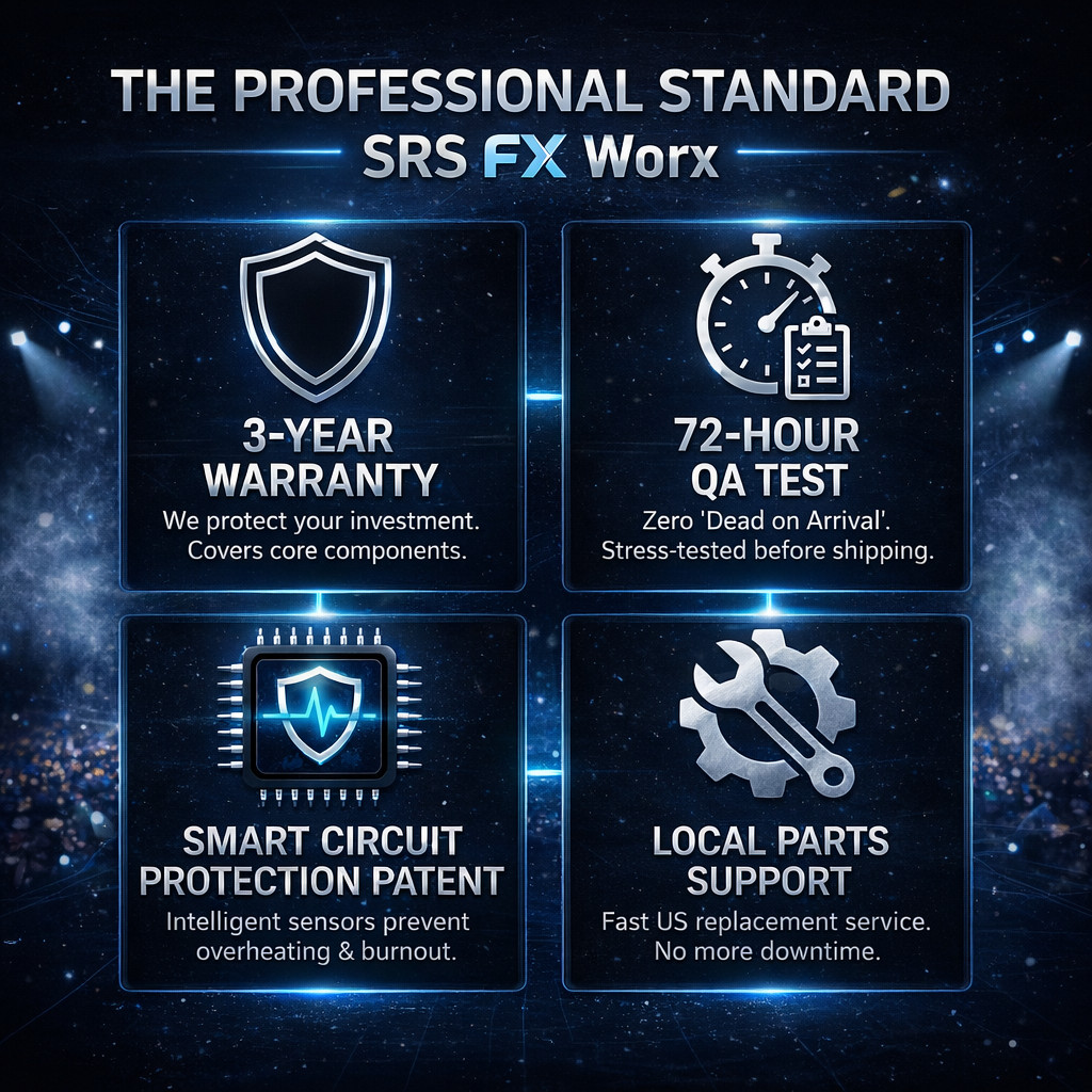 SRSFXWorx 800W Professional Cold Spark Machine – DMX512 + 16-Key Wireless Remote