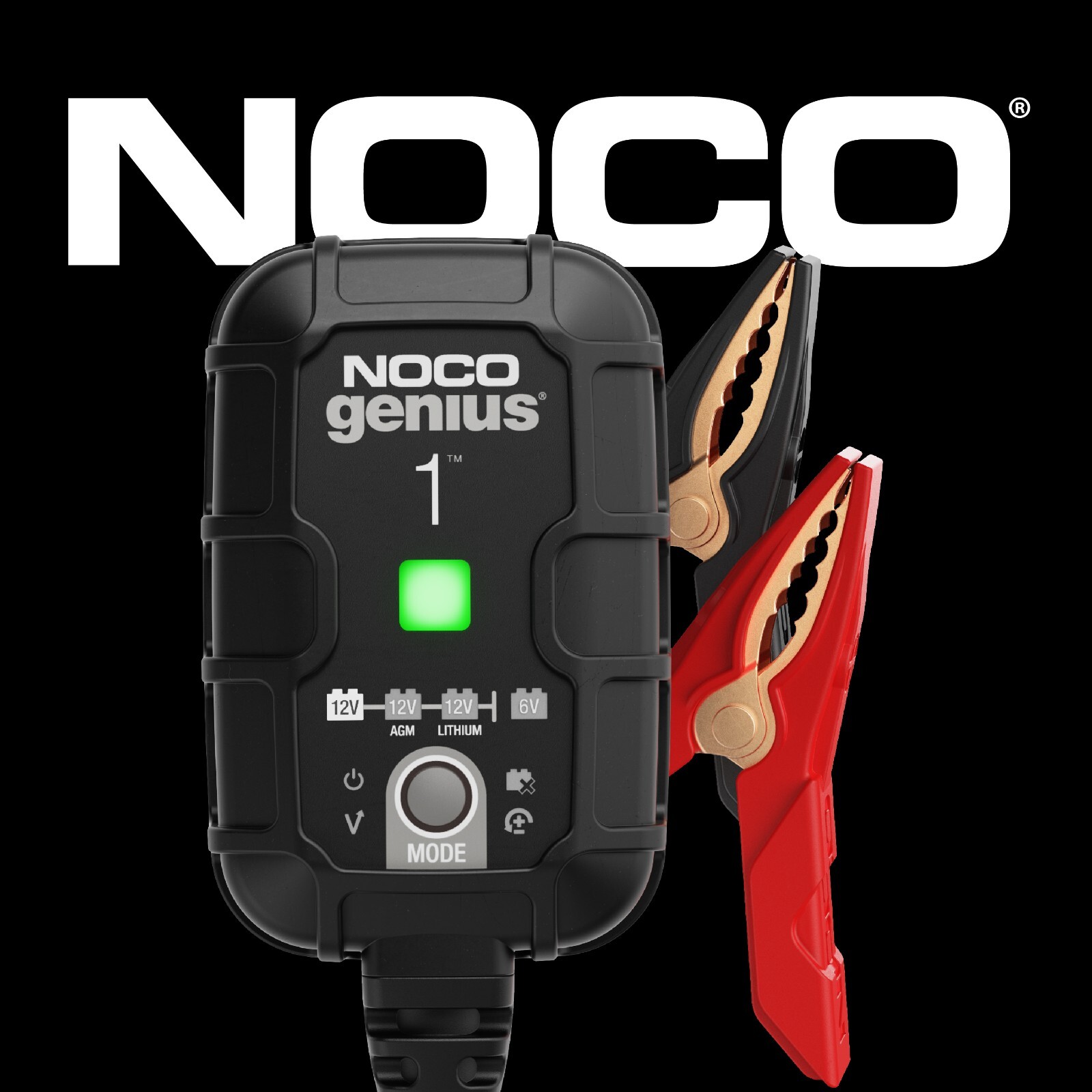NOCO GENIUS1 6V/12V 1A Smart Battery Charger, Trickle Charger and Maintainer