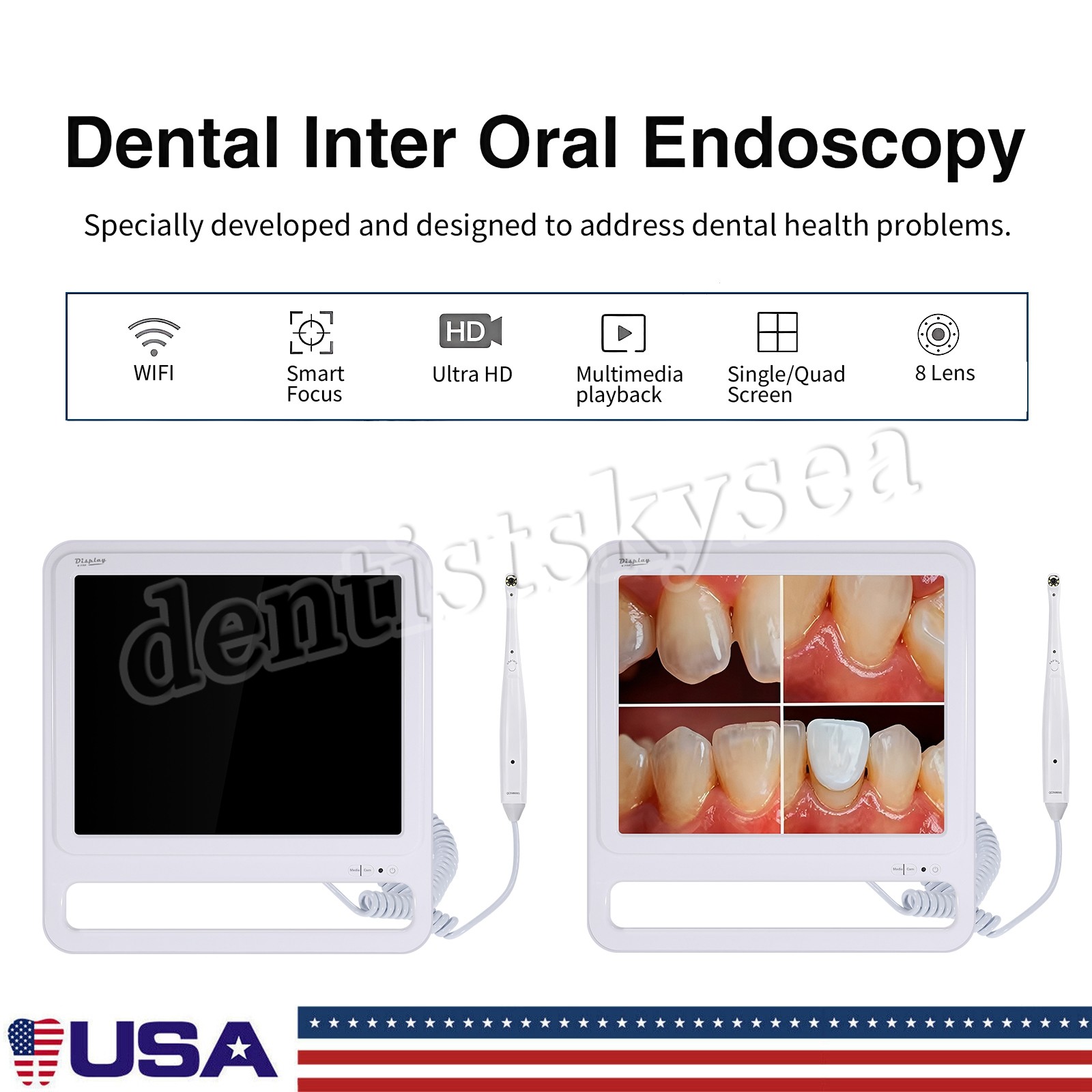 17 Inch Dental Intra Oral Intraoral Camera WIFI High Definition Digital Monitor