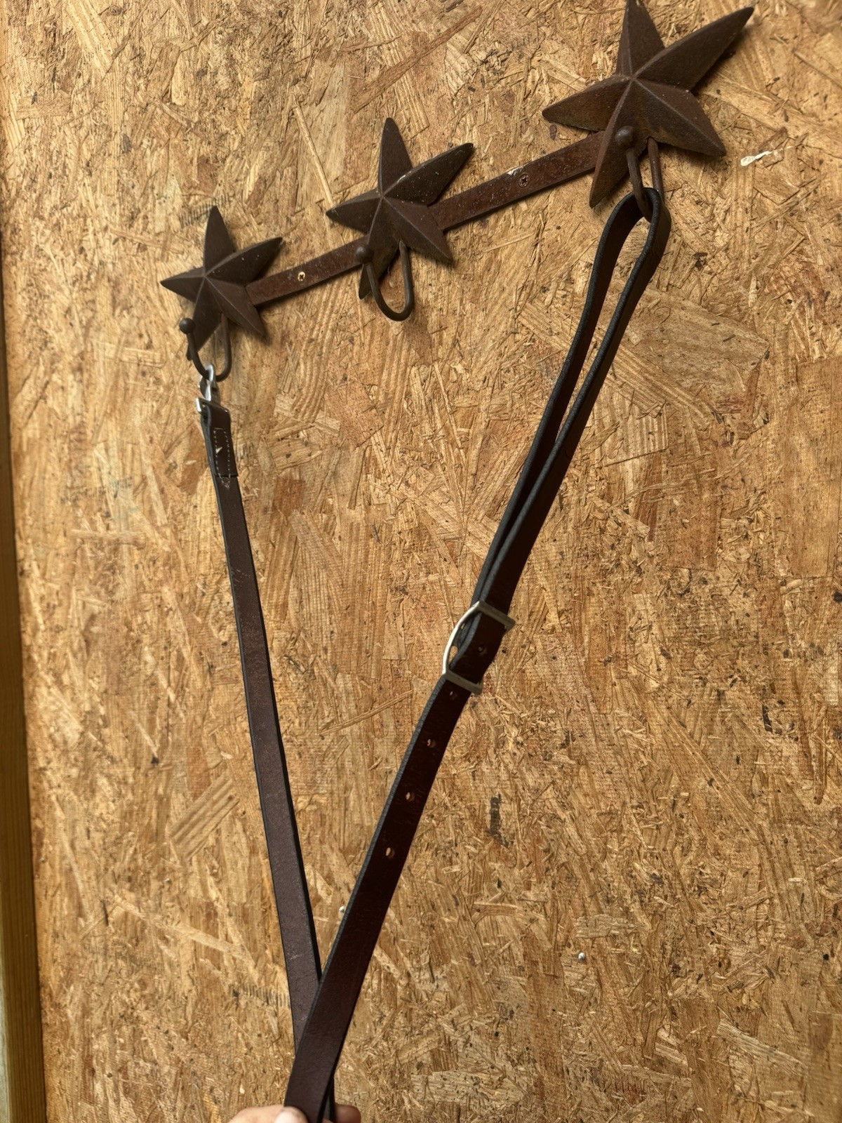 USED LEATHER TIE DOWN STRAP BROWN