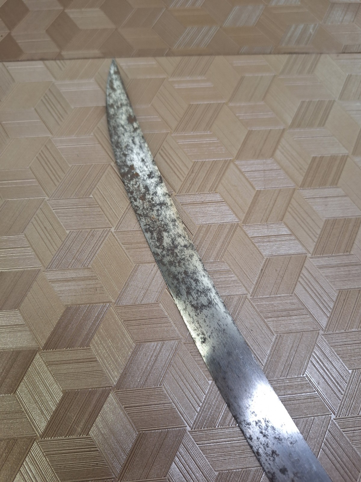 Antique Hand Forged Marked GERMANY Dussack Sword Blade ONLY 15" Blade 21" 0al