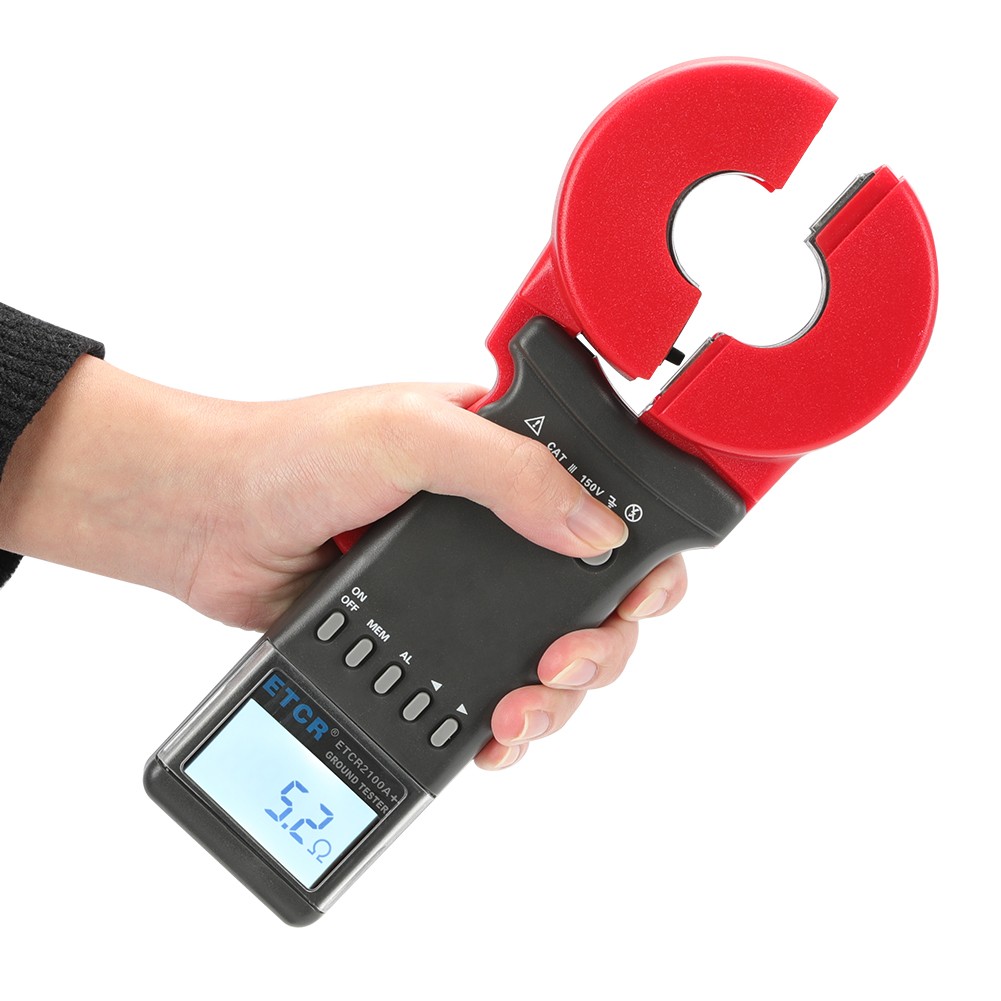ETCR2100A+ Digital Clamp On Ground Earth Resistance Meter Ground Tester