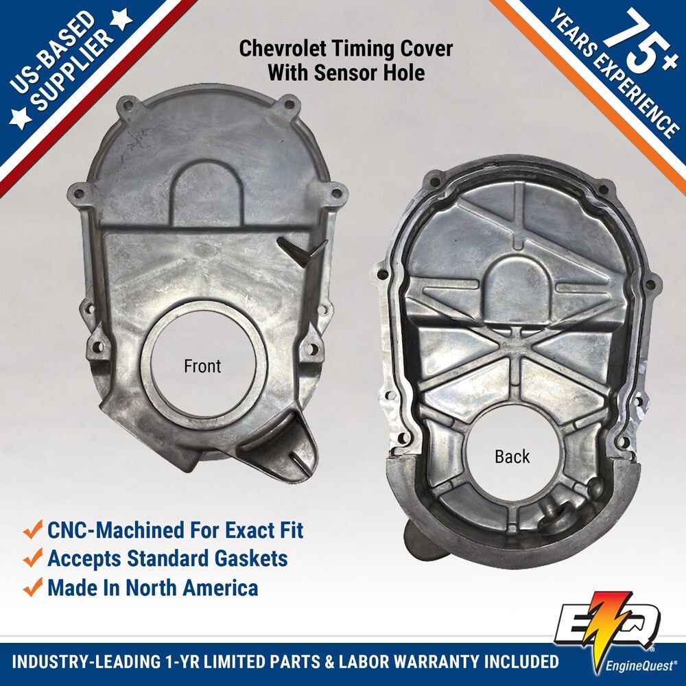 Chevrolet 7.4L & 8.2L 454 & 502 CID Timing Cover With Sensor Hole