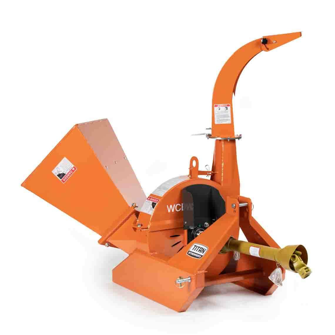 Titan Attachments 3 point PTO Driven 4"x 10" Wood Chipper Shredder Mulcher