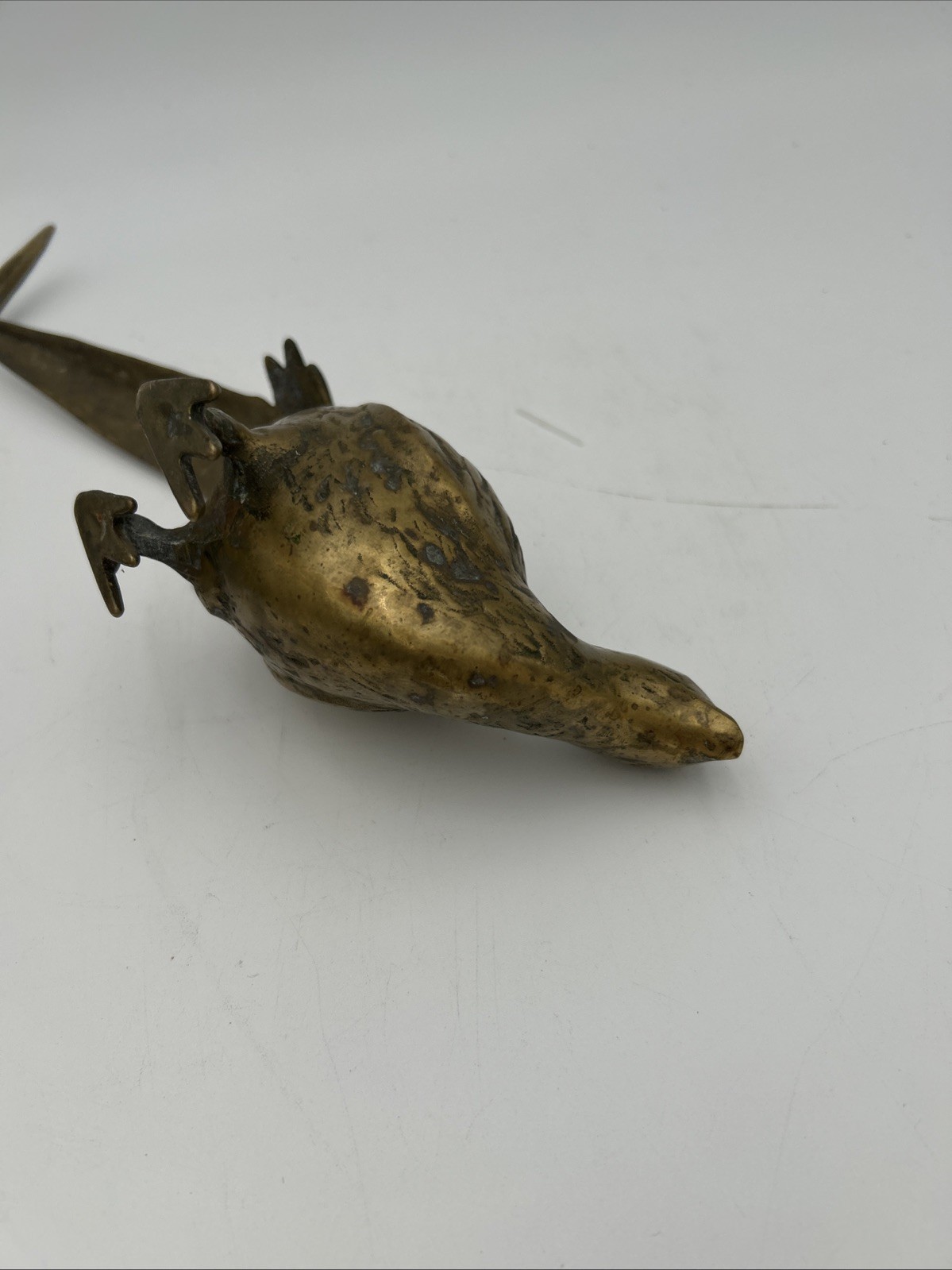 Vintage Pair of SOLID BRASS Pheasant Birds MCM Bird Decor Figurine Old