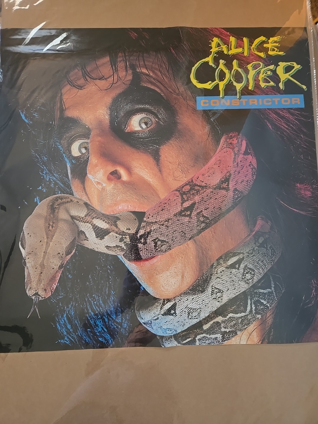 ALICE COOPER Constrictor rare original promotional poster from 1986