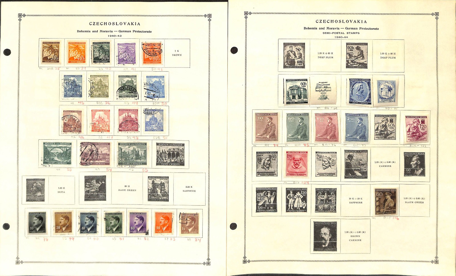 Czechoslovakia Stamp Collection on 60 Scott International Pages, 1918..1996 (BA)