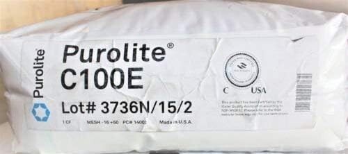 Purolite C-100E Cationic Resin Replacement for Water Softener 1 CuFt Bag Media