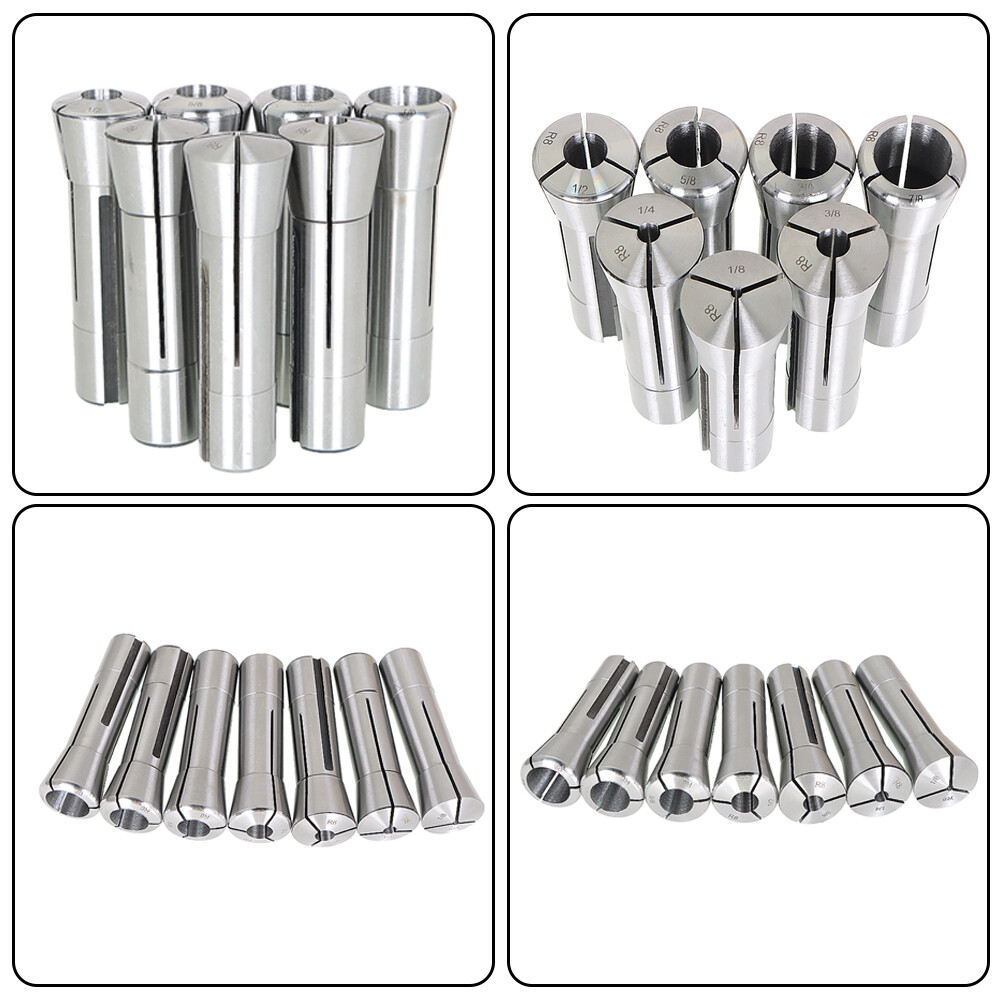 7 Piece Fractional R8 Collet Set 1/8" to 7/8" High Precision For Bridgeport