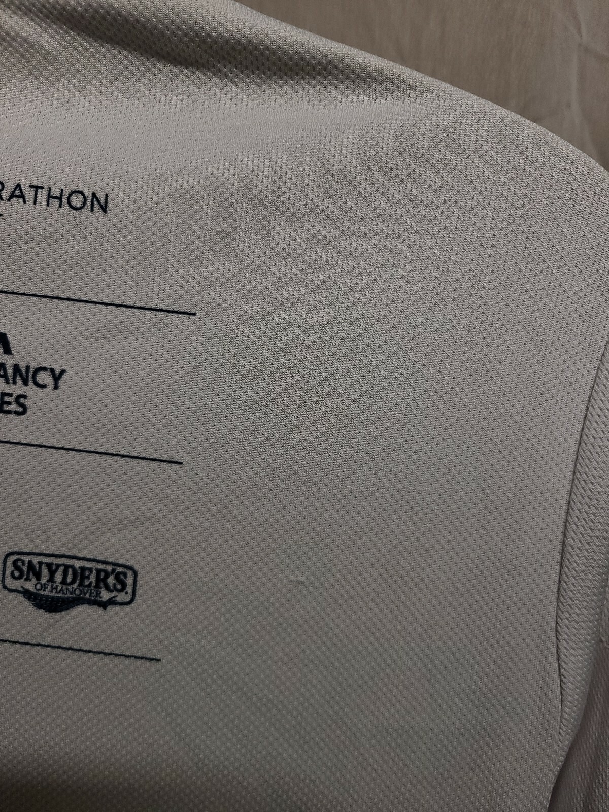 NYRR Dash to the Finish Line 5k Run Adult Medium White Long Sleeve Jersey