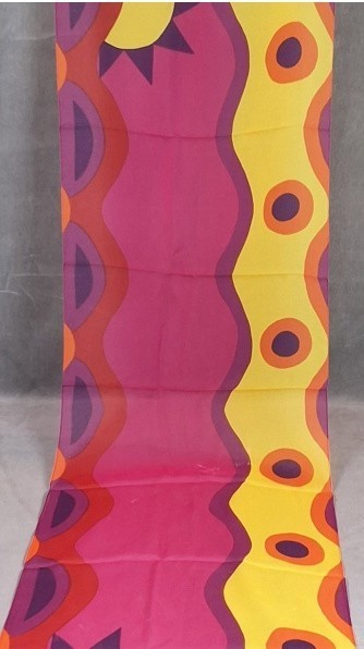 Accessory Street Designer Scarf 58”X15” Colorful Polyester Italy Vintage NWOT