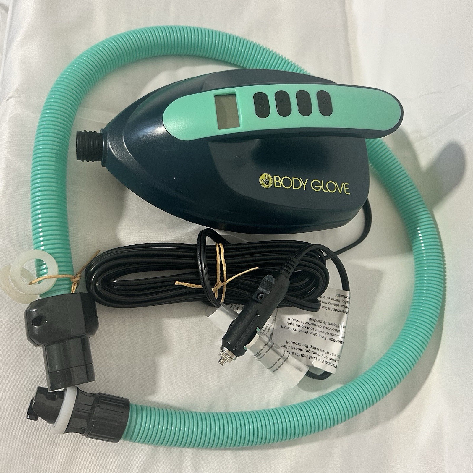 Body Glove 12V Electric SUP Pump – Auto-Stop, 16 PSI, Car Adapter, Paddle Board