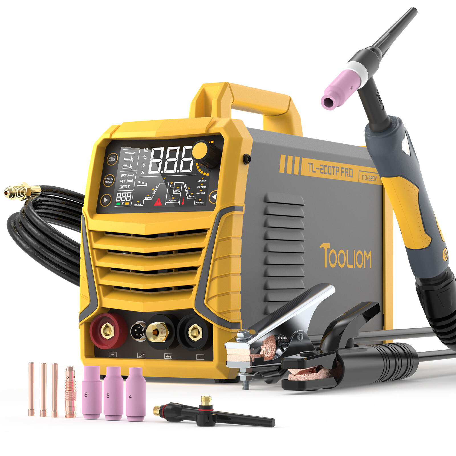 TIG Pulse Welding Machine Multifunction DC TIG/Spot TIG/Pulse TIG/Stick 110&220V