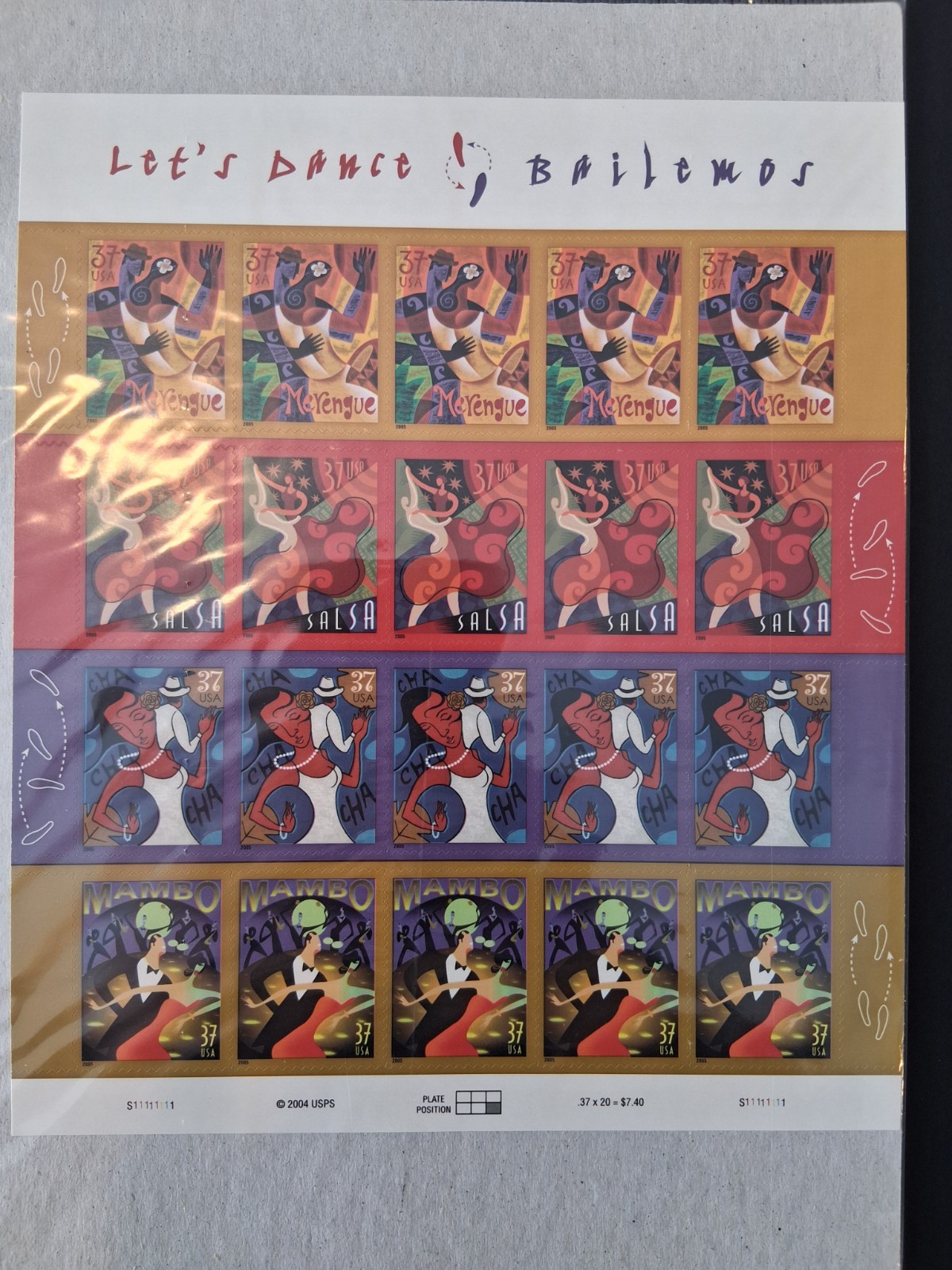 Lot of 2: Sheets 20 Stamps Scott #3939 37c Let's Dance Bialemos MNH US Postage