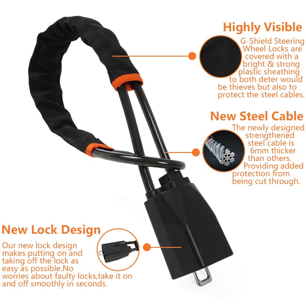 Universal Steering Wheel Lock Anti-Theft Security System Car Truck SUV Auto Lock