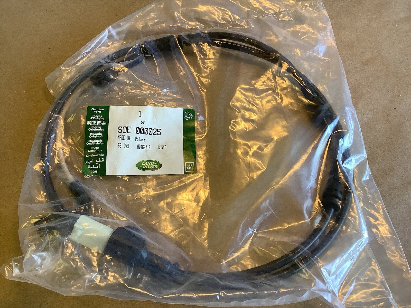 New GENUINE Land Rover REAR Brake Pad Sensor SOE 000025  LR3 LR4 RRSport 05-2013