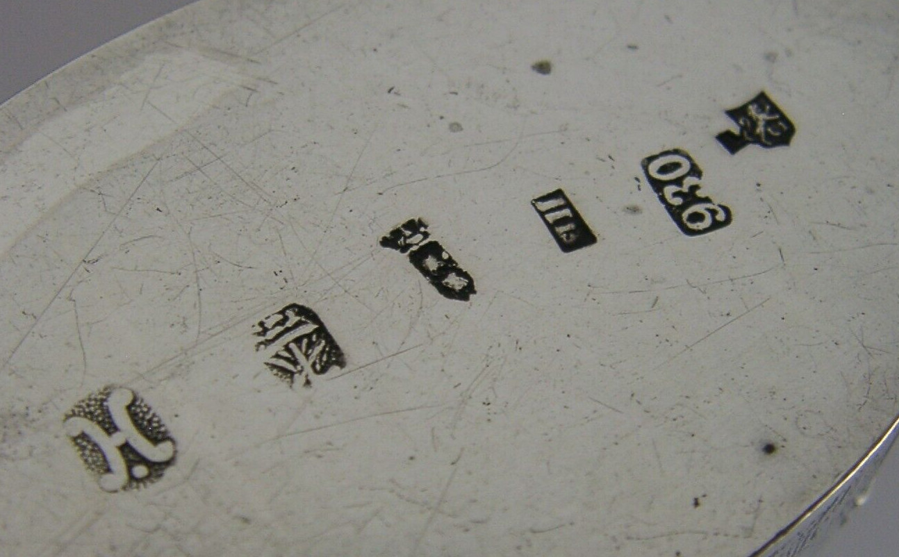 SUPERB HANAU DUTCH SOLID STERLING SILVER TEA CADDY CANISTER BOX 1903 ANTIQUE 82g