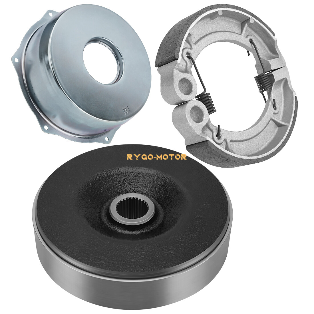 Rear Brake Drum Hub Shoes Cover Kit for Yamaha Bruin 250 350 YFM250 YFM350 04-06