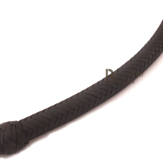 Indiana Jones Bull Whip 6 to 12 Foot 12 Strands Black Nylon Para-cord Bullwhip