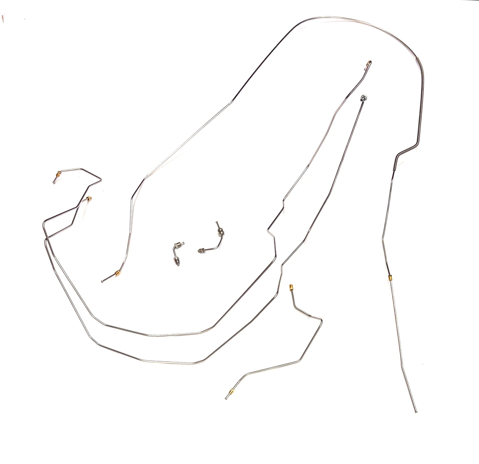 55-57 Chevy Stainless Brake Lines Fits Pictured Valve For Power Brakes Only