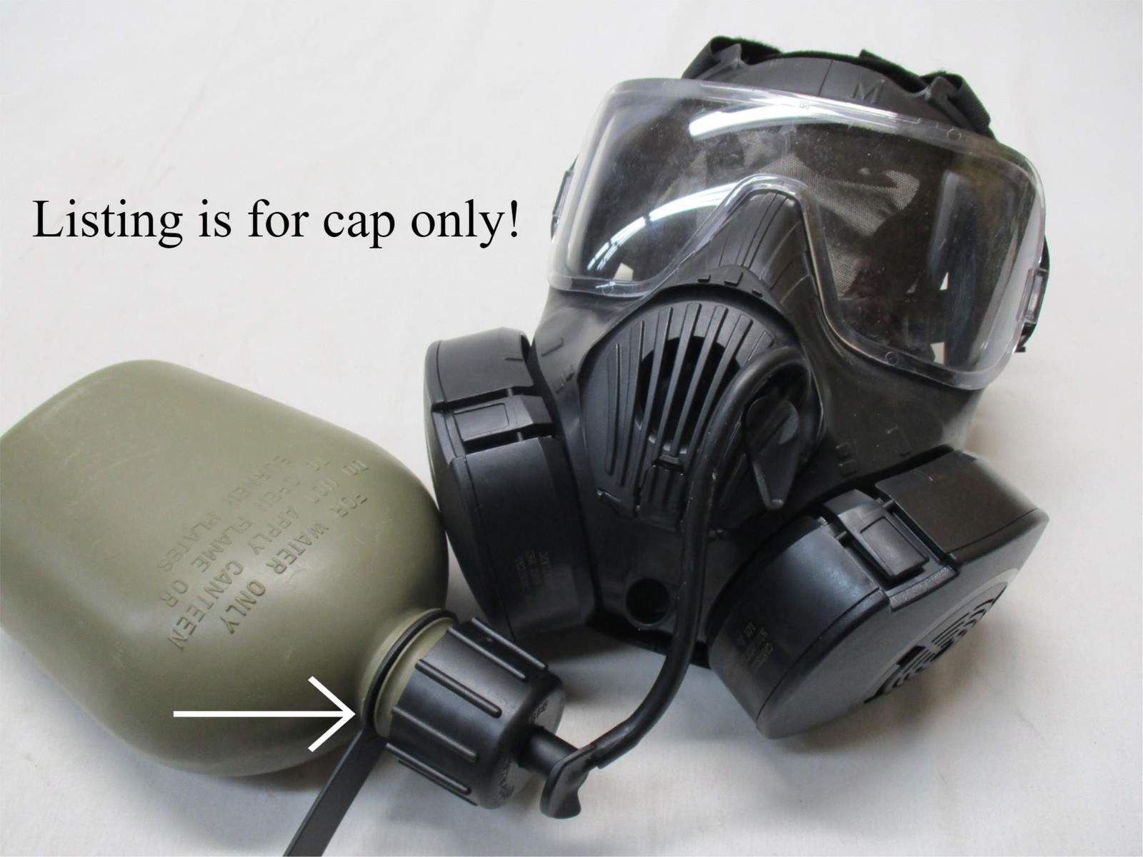 AVON M50 GAS MASK WATER CANTEEN CAP ADAPTER LID M51 JSGPM 1 or 2 QUART