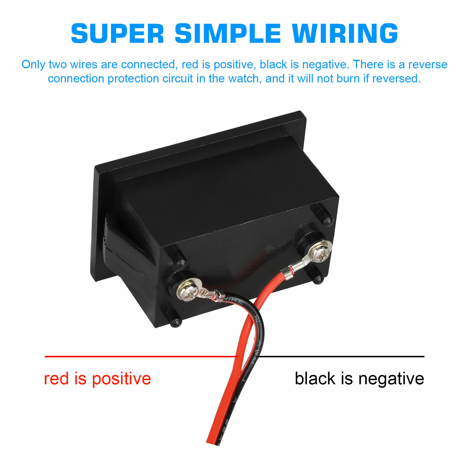 48V Blue Golf Cart LED Digital Volt Meter Battery Gauge for Club Car EZGO Yamaha