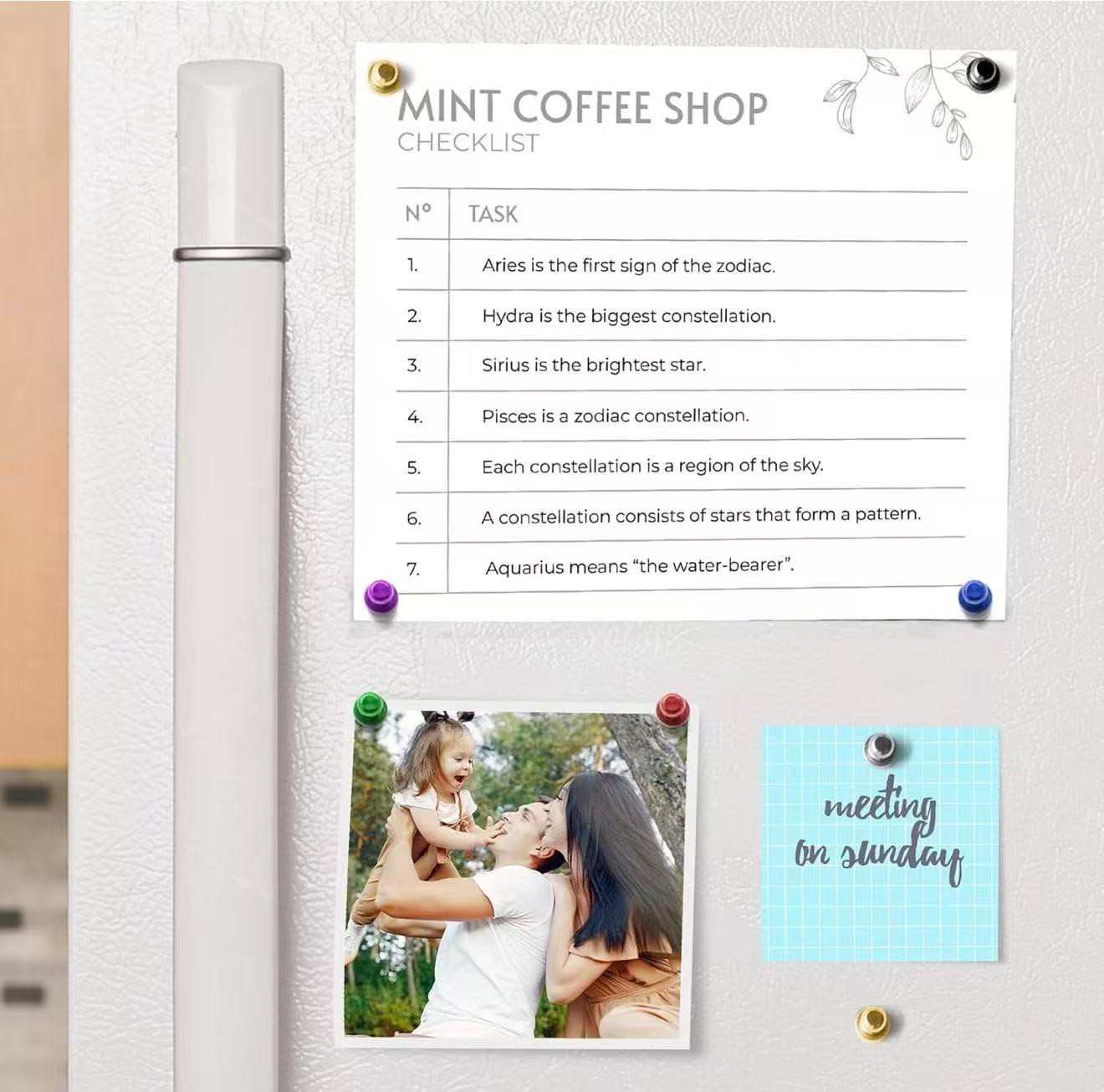 Strong Whiteboard Magnets, Tiny Cute Magnetic Push Pins for Refrigerator,56pcs