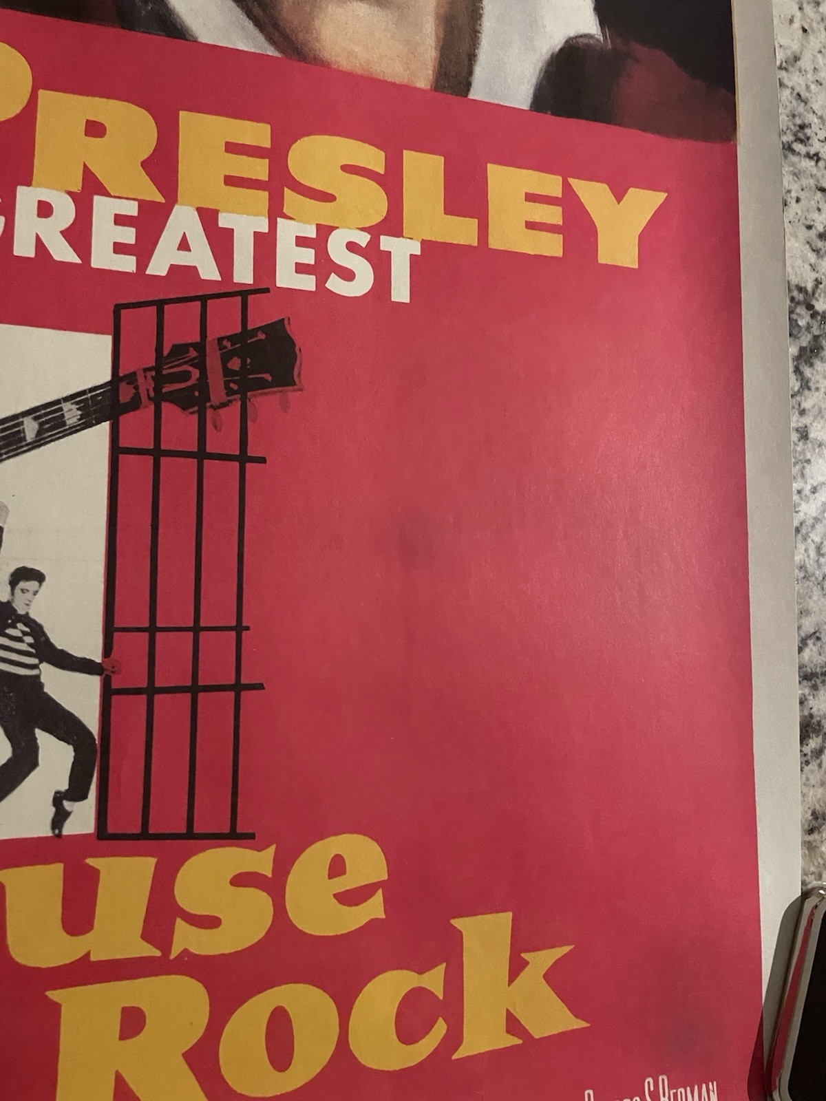 Elvis Presley at his Greatest MGM Movie Poster Jailhouse Rock 40” X 26” (Repro)