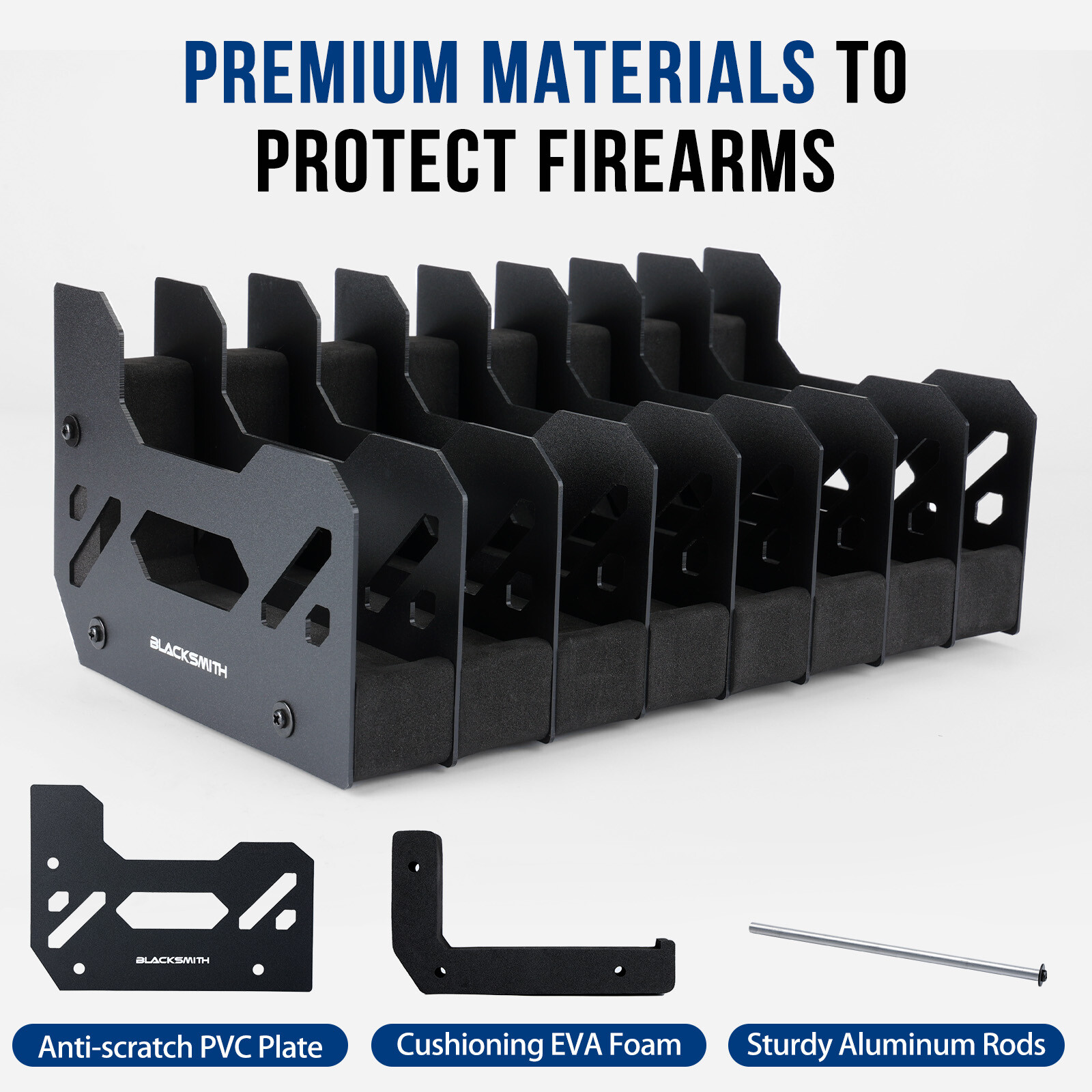 Gun Rack for Pistol Soft Foam Pistol Holder for Gun Safe Handgun Stand Organizer
