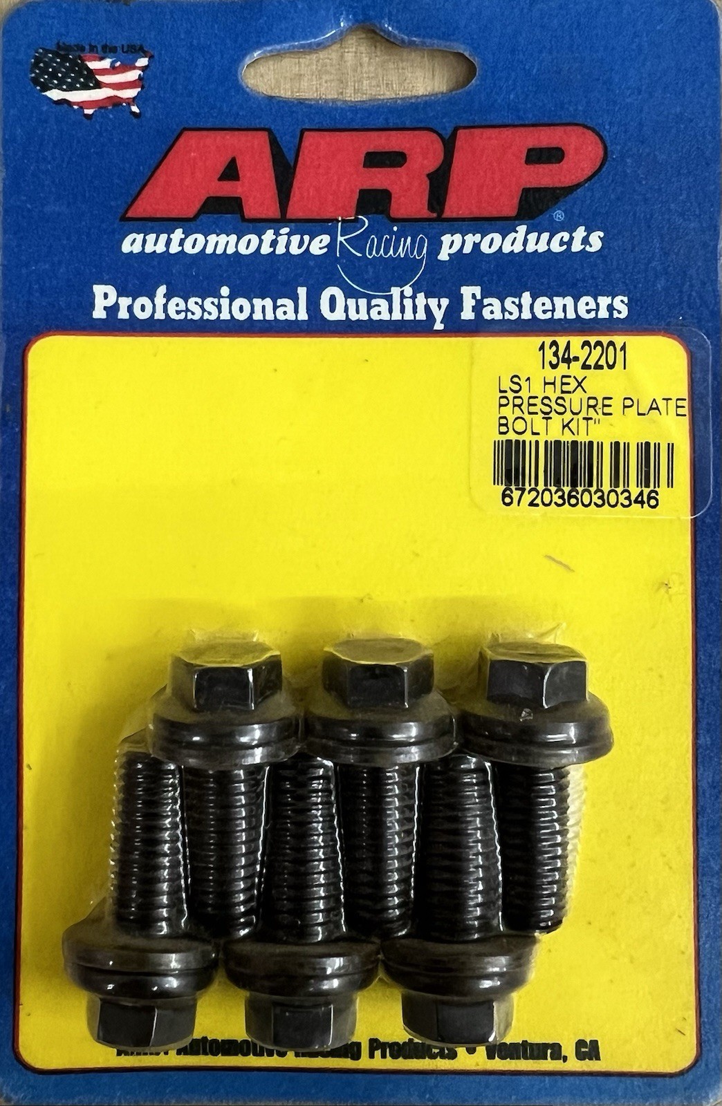 ARP 134-2201 LS, High Performance Pressure Plate Bolt Kit, M10 x 1.5 Thread, Hex
