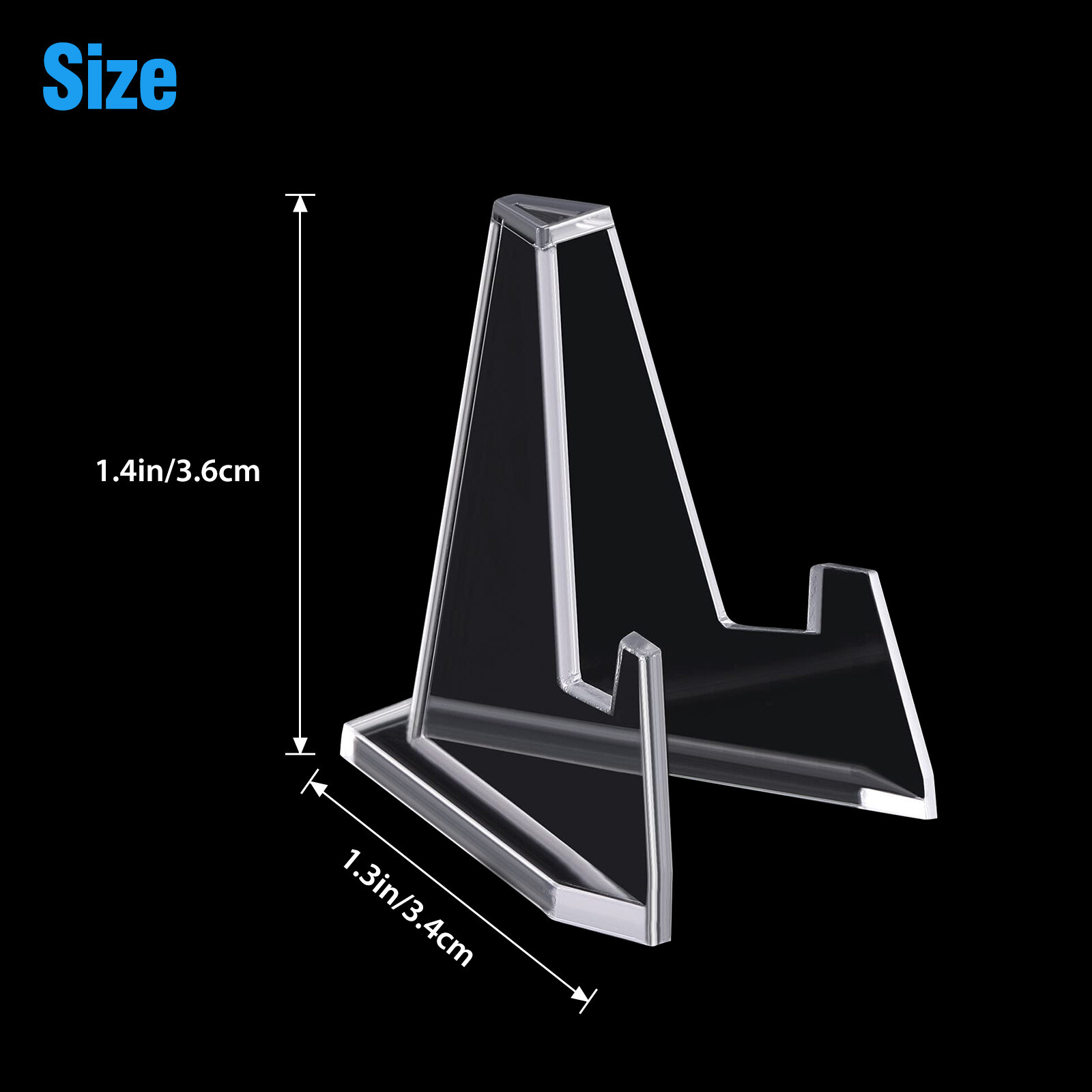 10X Coin Display Stands Paper Trading Card Easel Small Size Holder Clear Plastic
