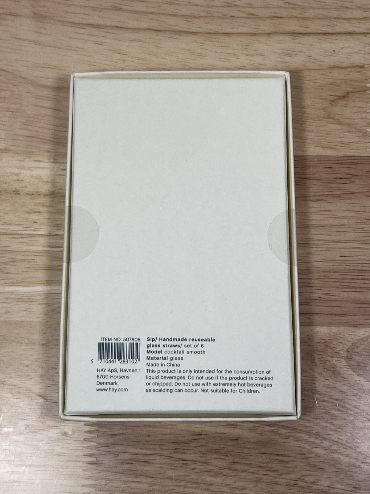 HAY Sip Handmade Reusable Glass Cocktail Straws Colorful Drinking Set Of 6 NEW