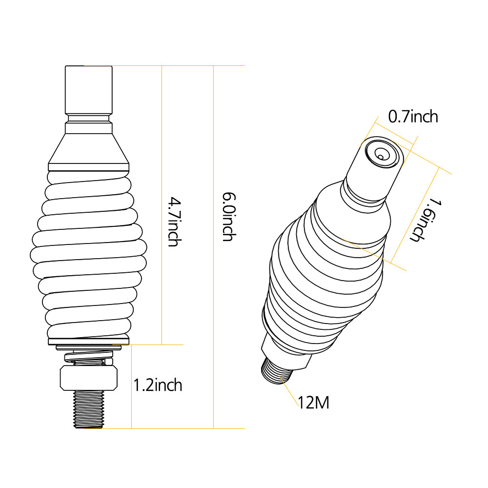 RGB LED Whip Light Spring Mounting Bracket Antenna for HID UTV ATV Polairs RZR