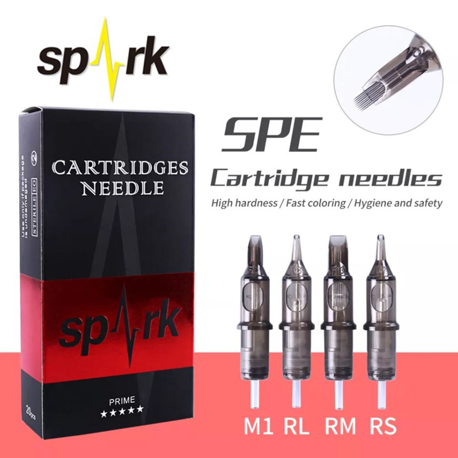 Tattoo Mixed Cartridge Needle Combo 10Sizes 5PC Each:3,5,7,9RL 7,9RS 7,9M1 7,9RM