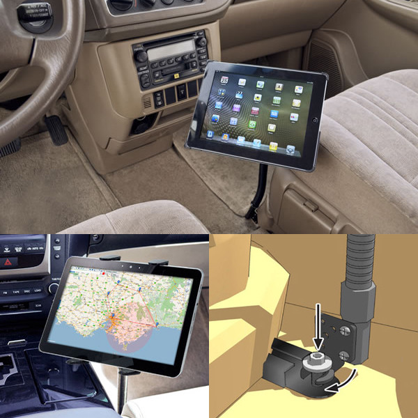 HEAVY DUTY 22" TRUCK Floor Seat Bolt ELD Mount for IPAD PRO AIR GALAXY TABLET