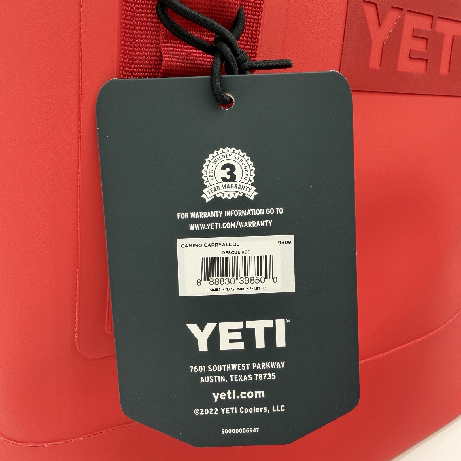 YETI Camino 20 + Sidekick 1L + Crossbody Strap Rescue Red 2-in-1 Carry System