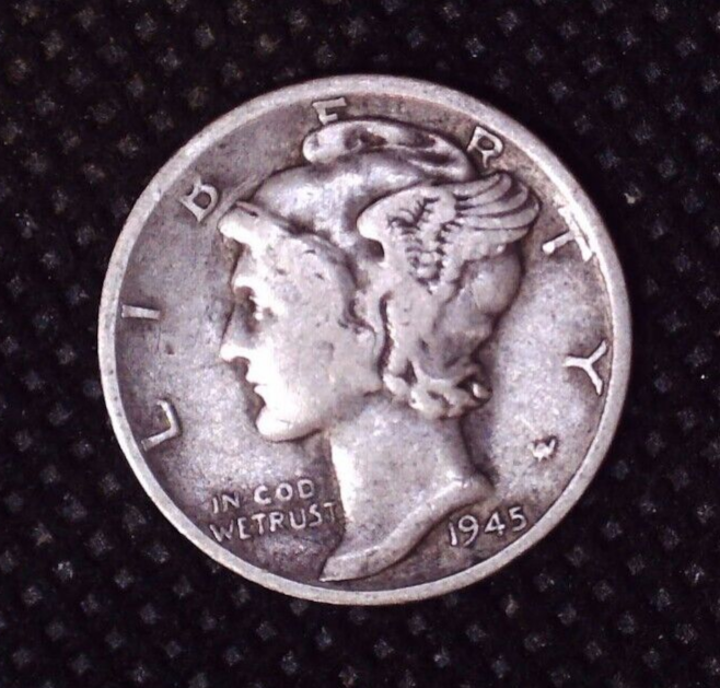 1945-S Mercury Silver Dime 10(C) "Micro S" Variety