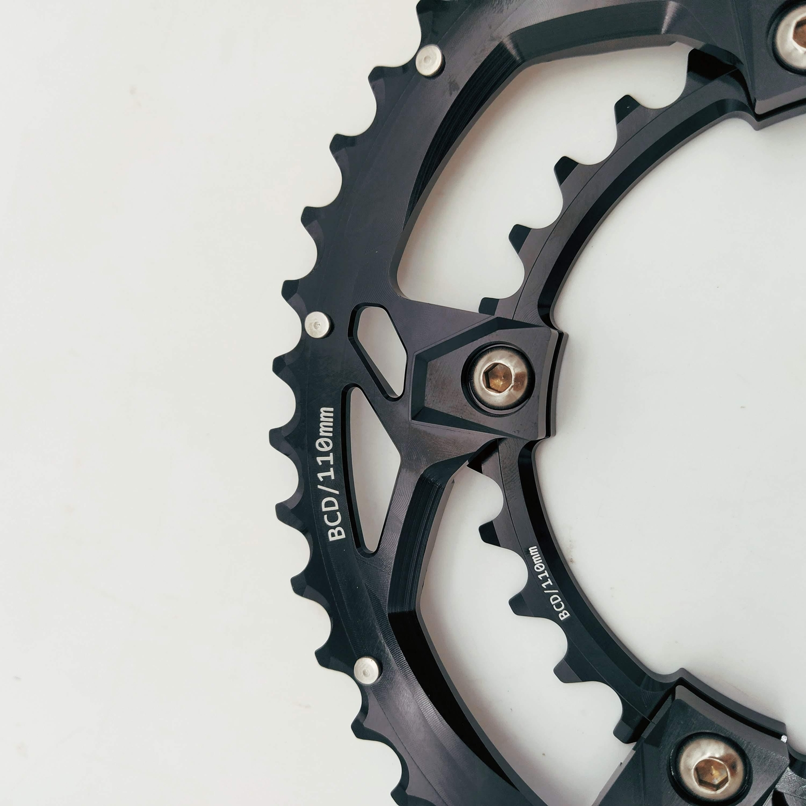 bikinGreen CNC Chainring 46/30 T BCD110 Fit Non Hidden or Hidden 5 Bolts Cranks