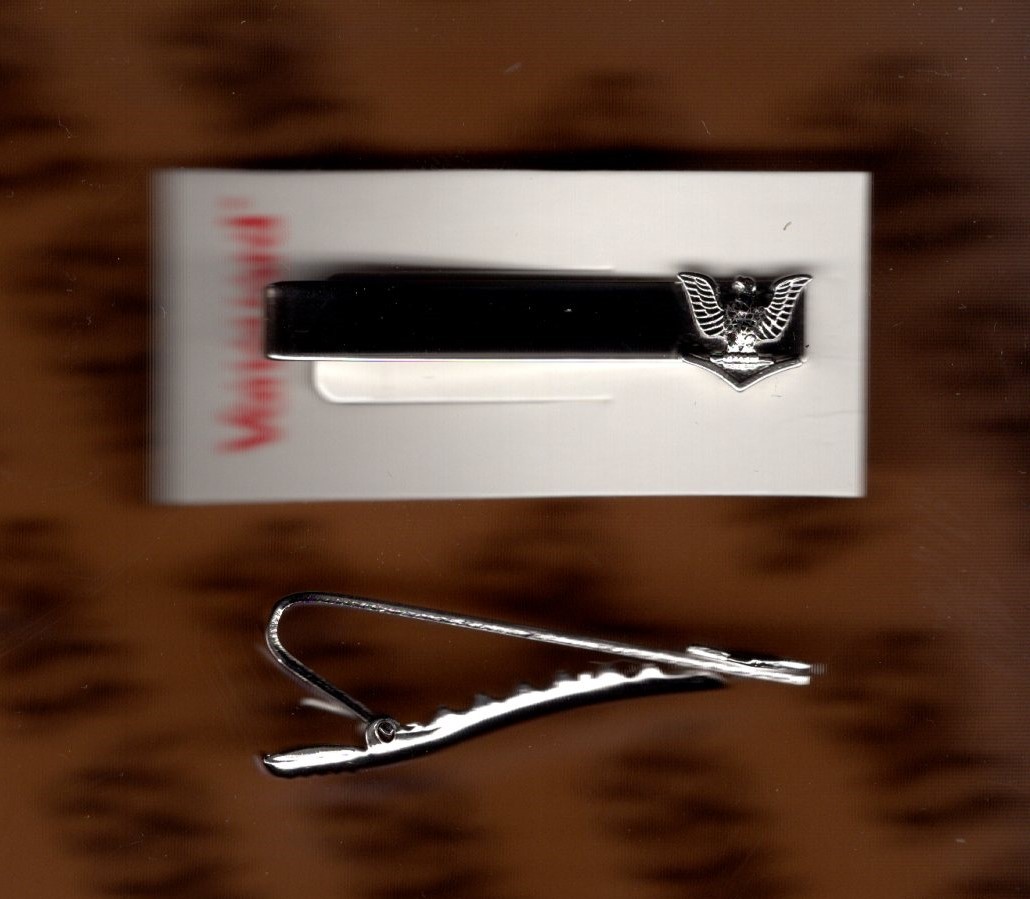 USN Navy PO-3 Petty Officer Third Class E-4 tie clasp dress uniform badge