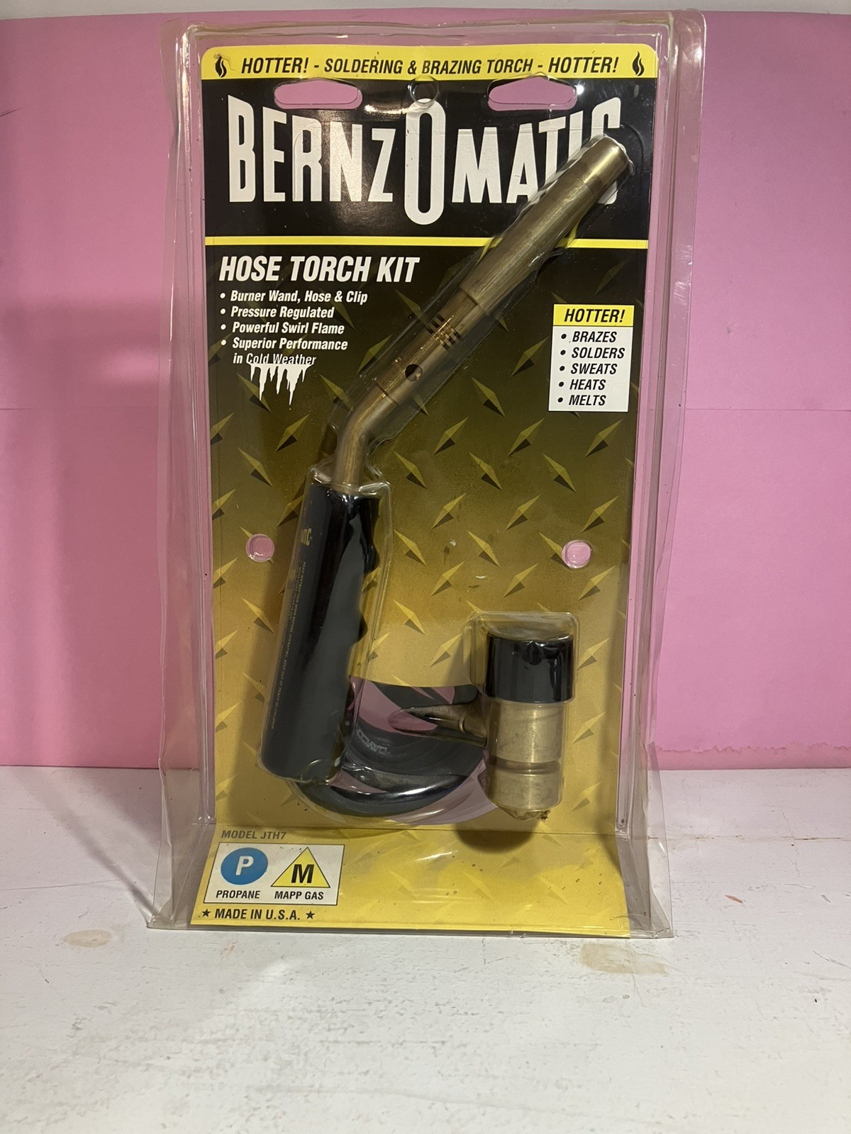 Brand New! BernzOmatic JTH-7 Propane Torch 3 Foot Flexible Hose - Made In USA