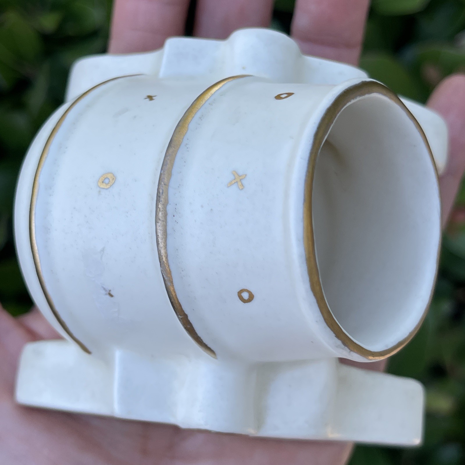 Double Headed Eagle Porcelain Canon Heraldic Military Figurine Artillery