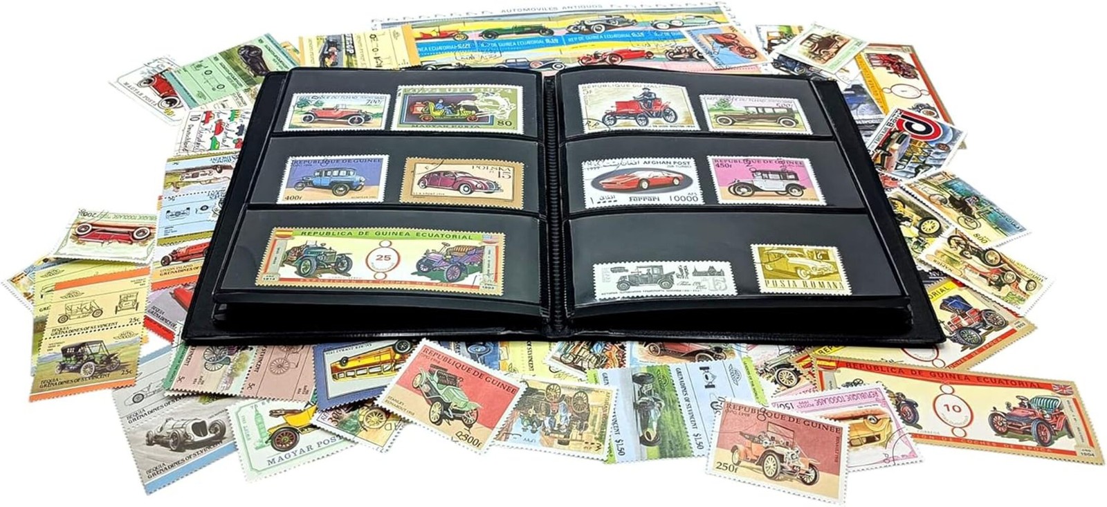 IMPACTO COLECCIONABLES | 100 Car Stamps Collection with Compact Album