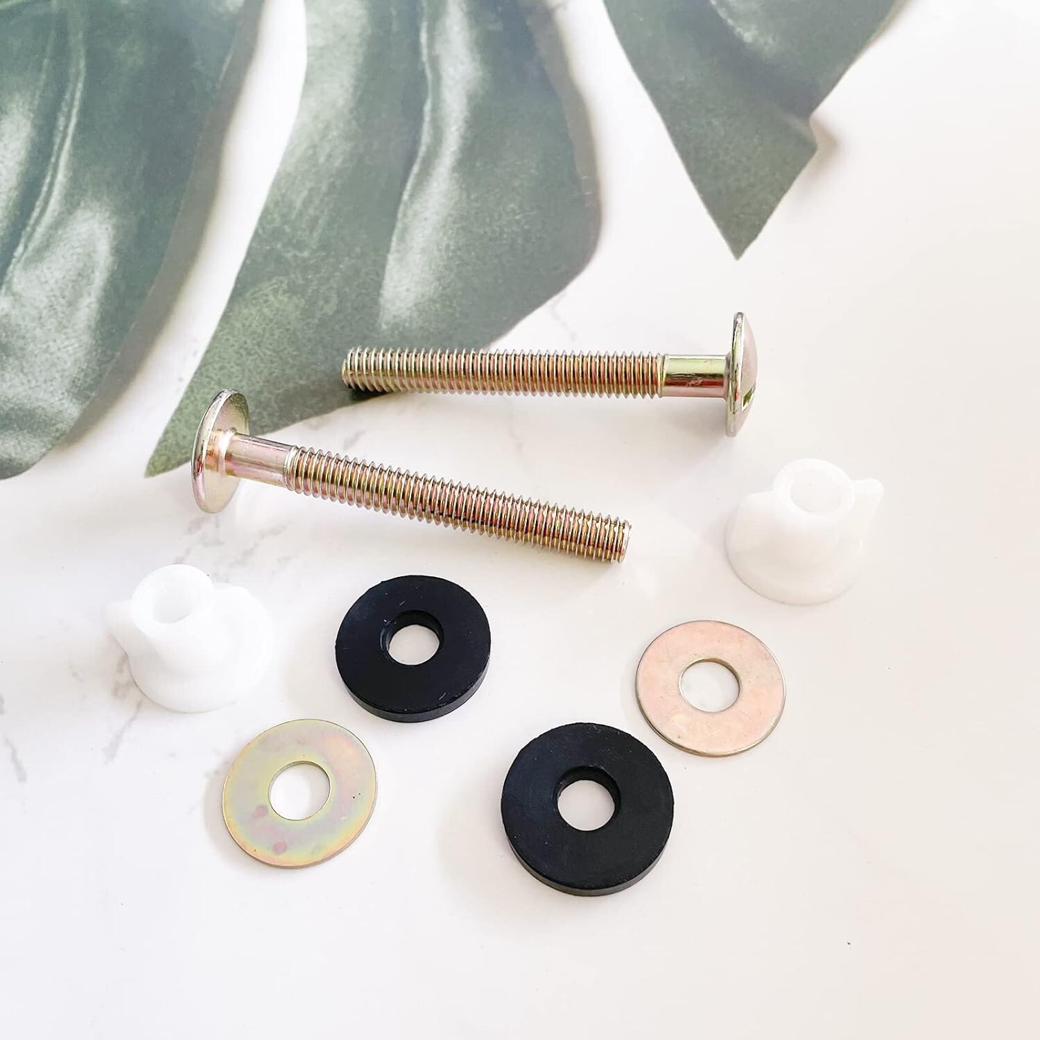 tBOETOADG 2Pcs Universal Toilet Seat Bolt and Screw Set Heavy Duty Toilet Sea...